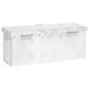 opbevaringskasse 50x15x20,5 cm aluminium sølvfarvet
