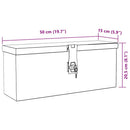 opbevaringskasse 50x15x20,5 cm aluminium sort