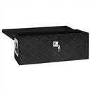 opbevaringskasse 60x23,5x23 cm aluminium sort