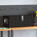 opbevaringskasse 70x31x27 cm aluminium sort