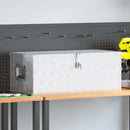 opbevaringskasse 80x39x30 cm aluminium sølvfarvet