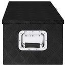 opbevaringskasse 80x39x30 cm aluminium sort