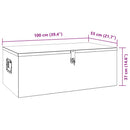 opbevaringskasse 100x55x37 cm aluminium sort