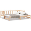 daybed med udtræk 2x(80x200) cm massivt fyrretræ