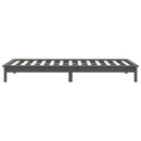 sengeramme 90x200 cm massivt fyrretræ grå