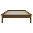 sengeramme 90x200 cm massivt fyrretræ gyldenbrun
