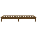 sengeramme 90x200 cm massivt fyrretræ gyldenbrun