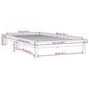 sengeramme 90x200 cm massivt fyrretræ gyldenbrun