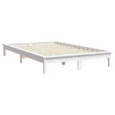 sengeramme 120x200 cm massivt fyrretræ hvid