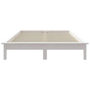 sengeramme 120x200 cm massivt fyrretræ hvid