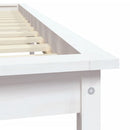 sengeramme 120x200 cm massivt fyrretræ hvid