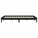 sengeramme 120x200 cm massivt fyrretræ sort