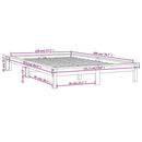 sengeramme 120x200 cm massivt fyrretræ sort