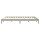 sengeramme 140x200 cm massivt fyrretræ hvid