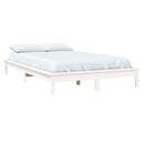sengeramme 150x200 cm King Size massivt fyrretræ hvid