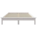 sengeramme 150x200 cm King Size massivt fyrretræ hvid