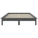 sengeramme 150x200 cm King Size massivt fyrretræ grå