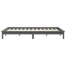 sengeramme 150x200 cm King Size massivt fyrretræ grå