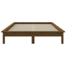 sengeramme 160x200 cm massivt fyrretræ gyldenbrun