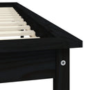 sengeramme 160x200 cm massivt fyrretræ sort