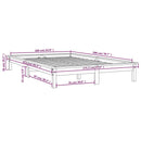 sengeramme 160x200 cm massivt fyrretræ sort