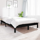 sengeramme 160x200 cm massivt fyrretræ sort