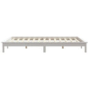 sengeramme 180x200 cm massivt fyrretræ hvid