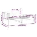 daybed uden madras 80x200 cm massivt fyrretræ