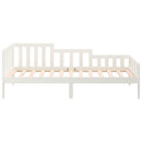 daybed uden madras 80x200 cm massivt fyrretræ hvid