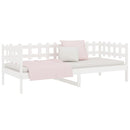 daybed uden madras 90x200 cm massivt fyrretræ hvid