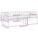 daybed uden madras 90x190 cm massivt fyrretræ