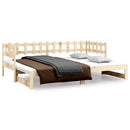 daybed med udtræk 2x(80x200) cm massivt fyrretræ