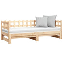 daybed med udtræk 2x(80x200) cm massivt fyrretræ