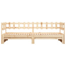 daybed med udtræk 2x(80x200) cm massivt fyrretræ