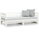daybed med udtræk 2x(90x200) cm massivt fyrretræ hvid
