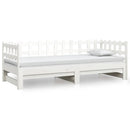 daybed med udtræk 2x(90x200) cm massivt fyrretræ hvid