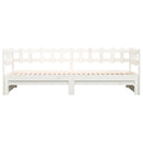 daybed med udtræk 2x(90x200) cm massivt fyrretræ hvid