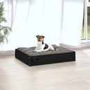 hundeseng 51,5x44x9 cm massivt fyrretræ sort