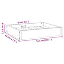 hundeseng 51,5x44x9 cm massivt fyrretræ sort
