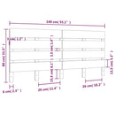 sengegavl 140x3x80 cm massivt fyrretræ hvid