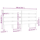 sengegavl 180x3x80 cm massivt fyrretræ hvid