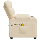 massagestol stof cremefarvet
