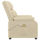 massagestol stof cremefarvet