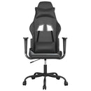 gamingstol med massagefunktion kunstlæder sort