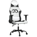 gamingstol m. massagefunktion kunstlæder hvid og sort