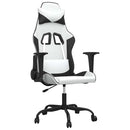 gamingstol m. massagefunktion kunstlæder hvid og sort