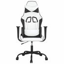 gamingstol m. massagefunktion kunstlæder hvid og sort