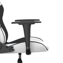 gamingstol m. massagefunktion kunstlæder hvid og sort