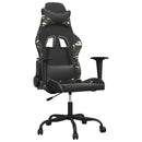 gamingstol m. massagefunktion kunstlæder sort og camouflage
