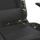 gamingstol m. massagefunktion kunstlæder sort og camouflage